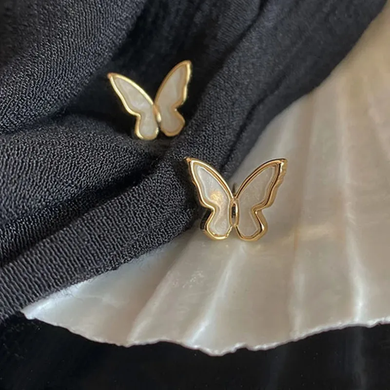 Fritillary Butterfly Long Tassel Earrings Woman Personality Cute Enamel Bow Stud Daily Wear Jewelry Accessories 240618_voghion.com