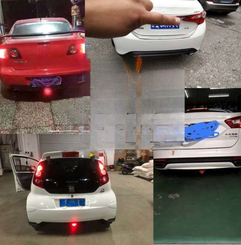 Feu arrière de navigation triangulaire universel à haute luminosité pour voiture, feu arrière modifié pour frein de croisière_voghion.com