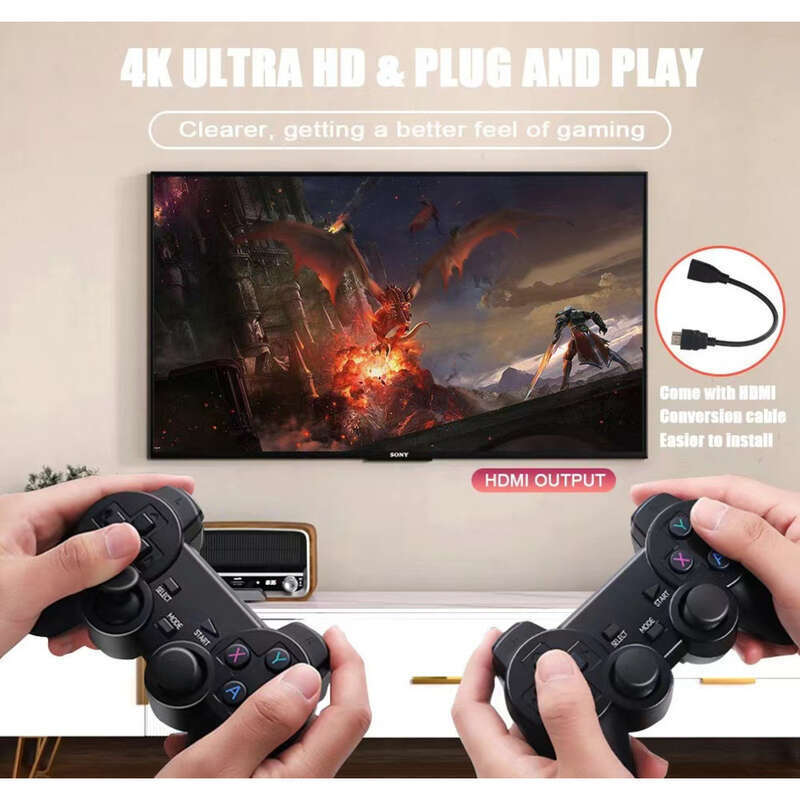 X2 GD10 kućna punjiva 2.4G bežična igraća konzola s dvije ručke PSP HD 4K TV PLUS_voghion.com