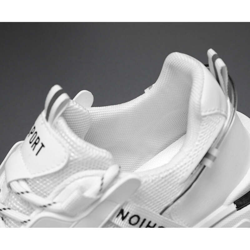 Atmungsaktive Weiße Mesh Herren Freizeitschuhe Sportschuhe_voghion.com