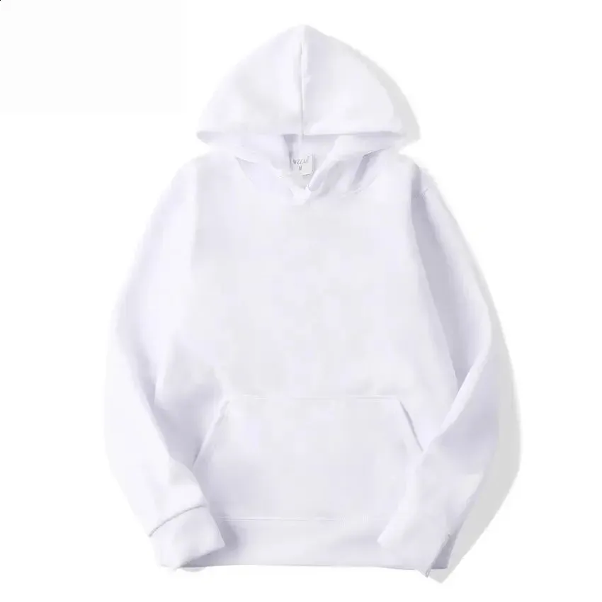 Trendy Loose Outono Inverno Homens e Mulheres Fleece Sports Sweatshirt Cor Sólida Pullover Casal Moda Hoodie S-3XL_voghion.com