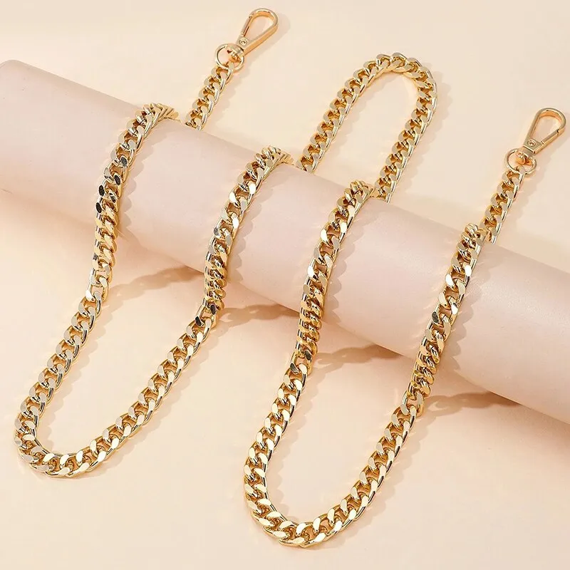 Cinturino di ricambio per spalla sotto il braccio, in alluminio 14K con mantenimento del colore in oro, fai da te, fatto a mano, semplice, con catena in metallo avvolgente_voghion.com