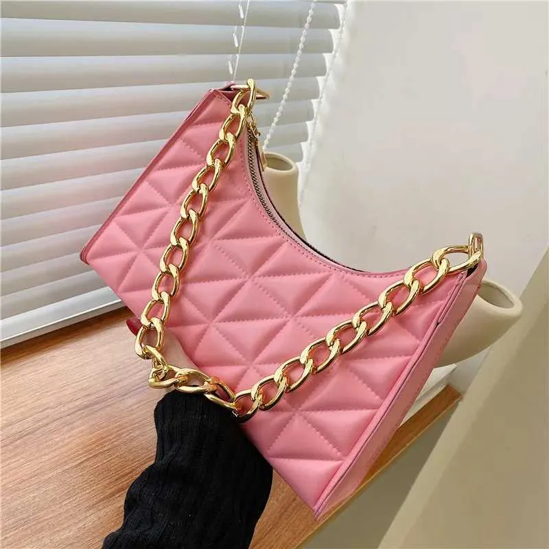 Wens Sac à main en cuir PU à motif diamant pour femme, couleur unie, avec chaîne, pour sous-vêtements, Y241026_voghion.com