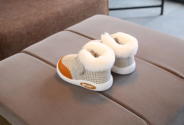 Yürümeye Başlayan Çocuklar Kar Botları Çocuklar Kış Bebek Erkek Sıcak Happysteps Bebek Kız Artı Tüylü Kalın Açık Hava Küçük Çocuklar Pamuk_voghion.com