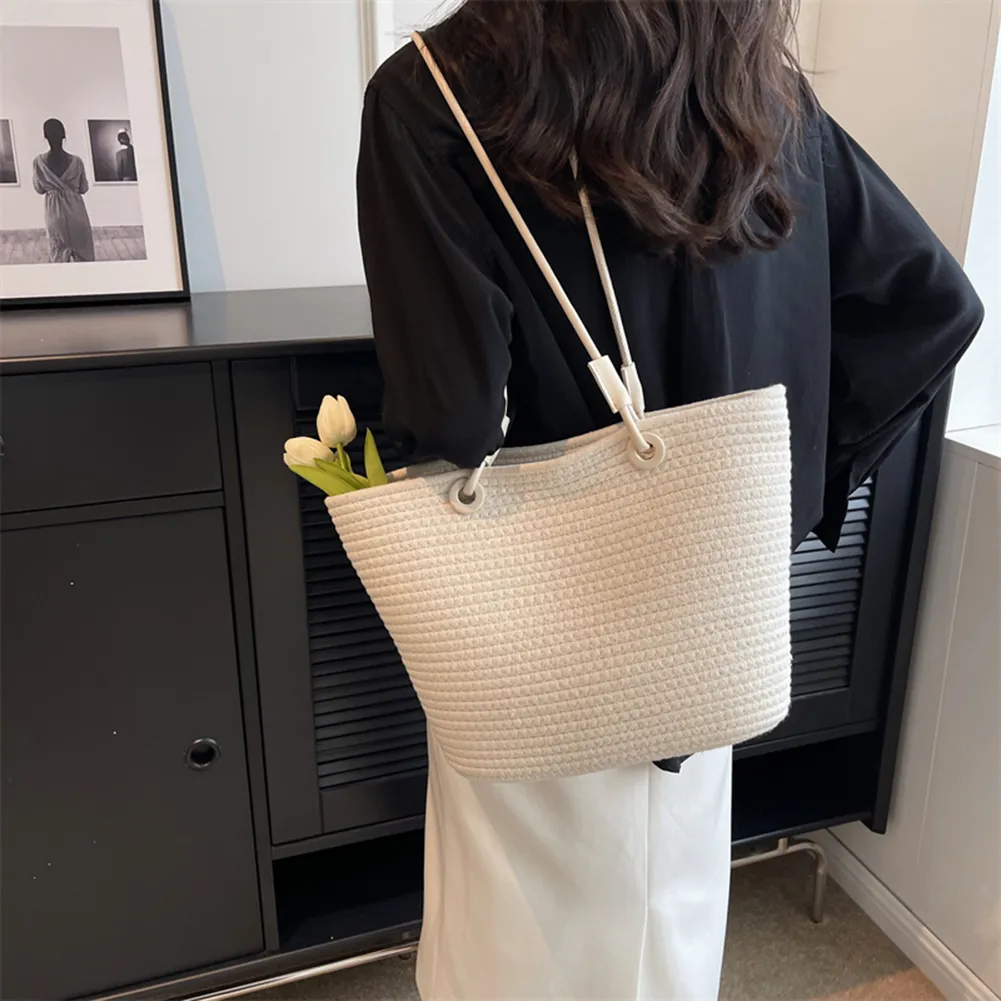 Sommer handgewebte Handtasche lässige Umhängetasche Mode tragbar für Urlaub Party_voghion.com