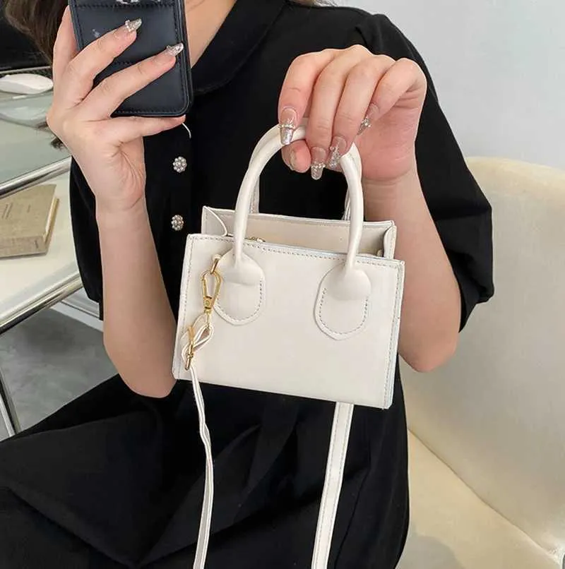 Elegant Top Handle Shoulder Bag For Women Solid Color Pu Leather_voghion.com