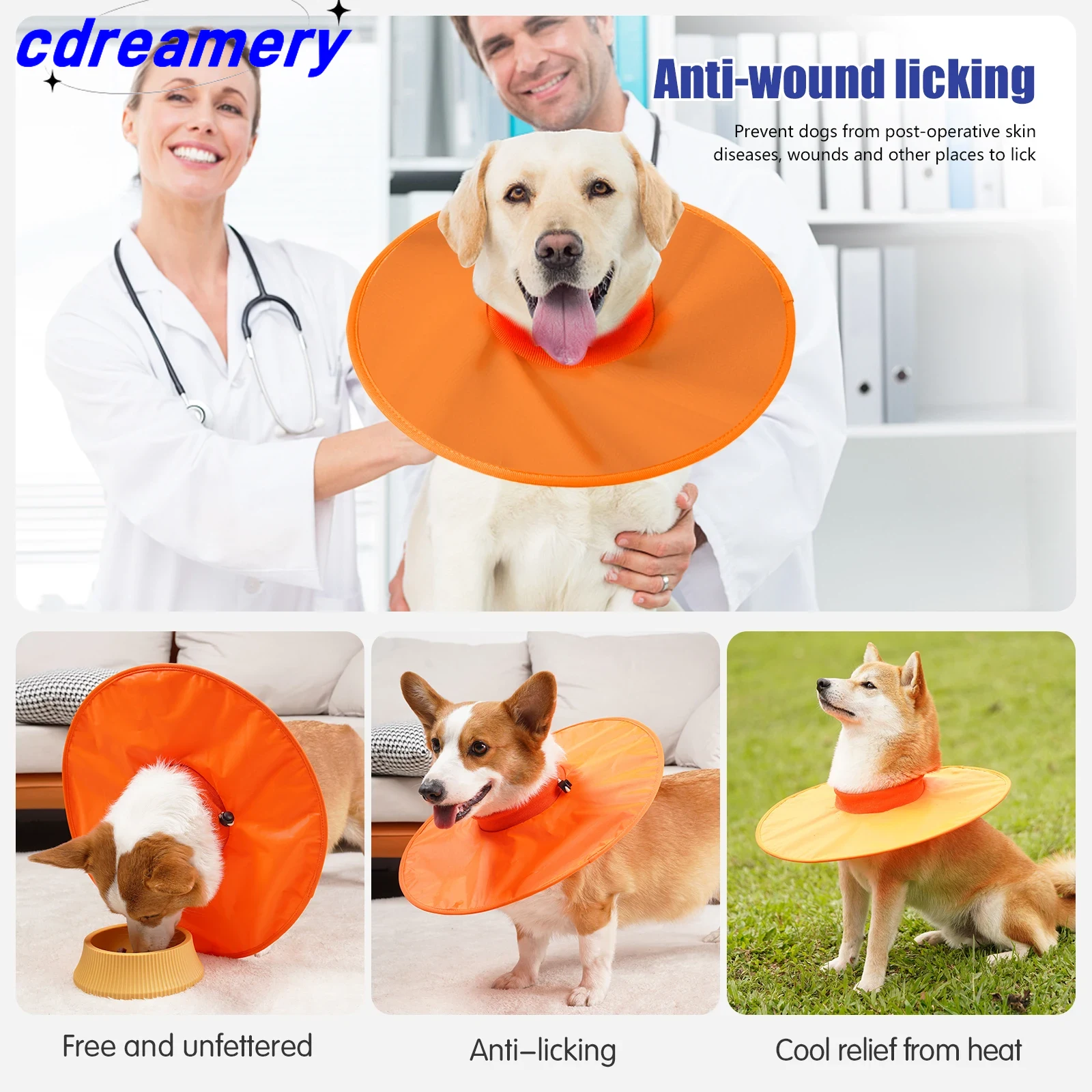 After The Dog Recovers The Collar, The Surgical Anti-bite And Anti-licking Surgical Wound Adjustable Breathable Collar Is A Small And Large Dog Access_voghion.com