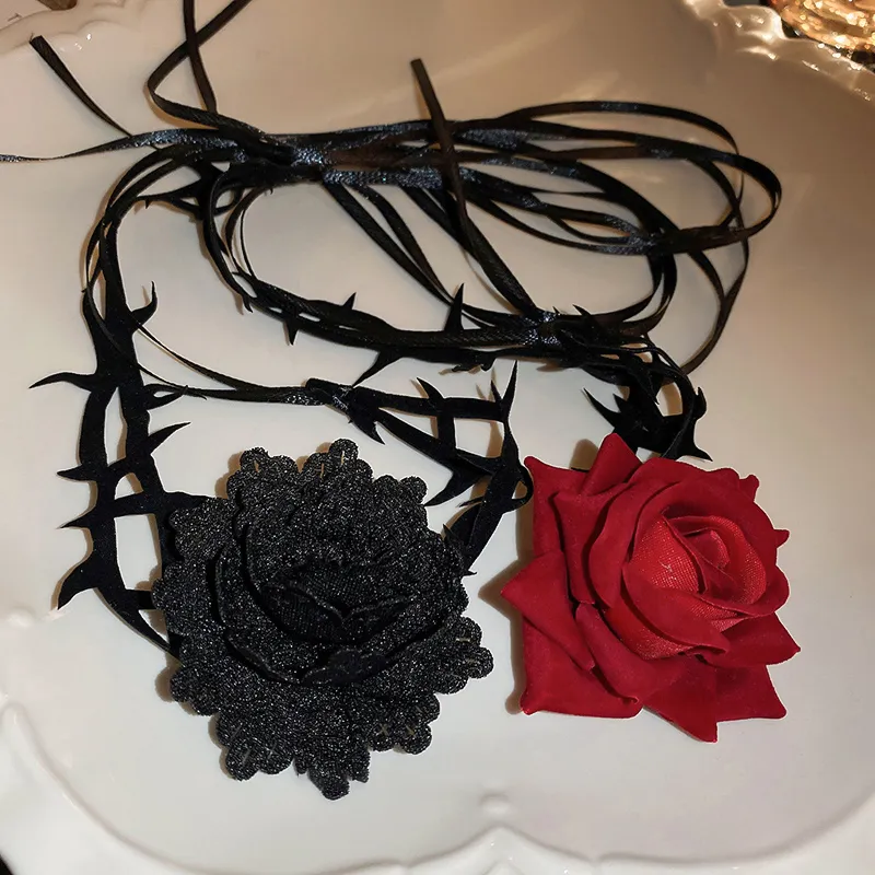Gothic Rose Flower Bangle Bracelet Vintage Style For Women_voghion.com