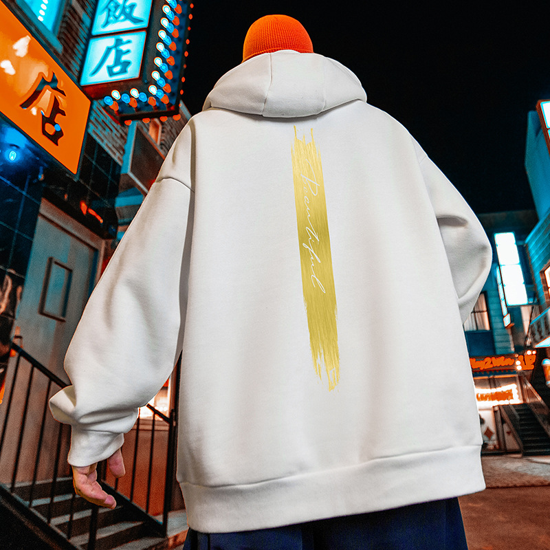 Street Bear Trendy Brand Hip Hop Maglione da uomo in peluche con cappuccio Large Plus Fat ins Pullover Coppia cappotto 8XL_voghion.com