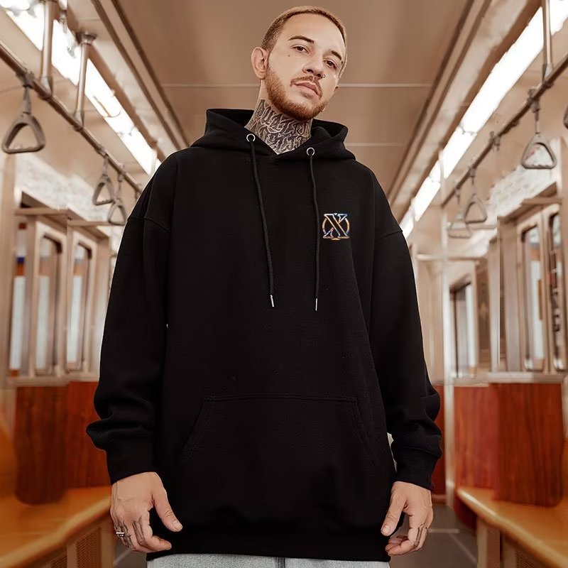 Oversized huvtröja herr plus size höst och vinter streetwear_voghion.com