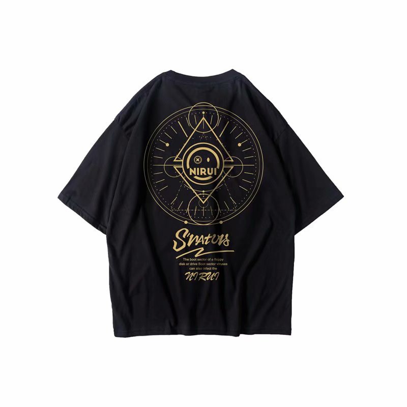 Trendy 3D printed half ins China-Chic loose large T-shirt rabbit short sleeve t-shirt men's summer hip-hop_voghion.com