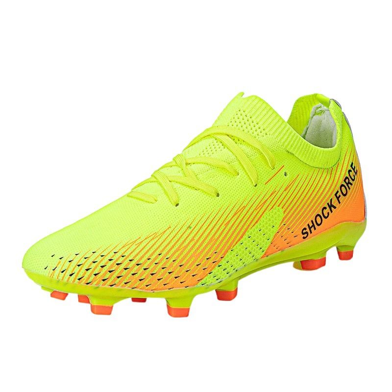 Soccer shoes Men's AG long spike broken nail student indoor artificial grass game training sneakers_voghion.com