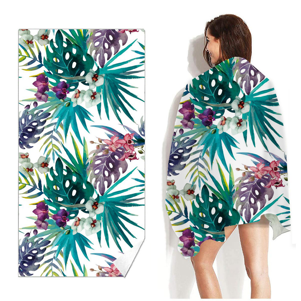 Serviette de plage imprimée style bohème pour bain et plage_voghion.com