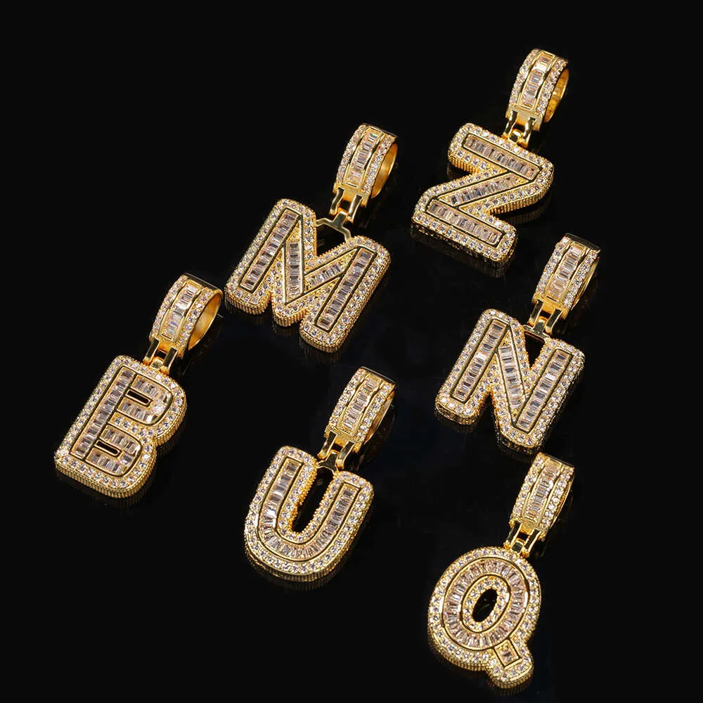Collier pendentif lettre initiale diamant moissanite or argent_voghion.com
