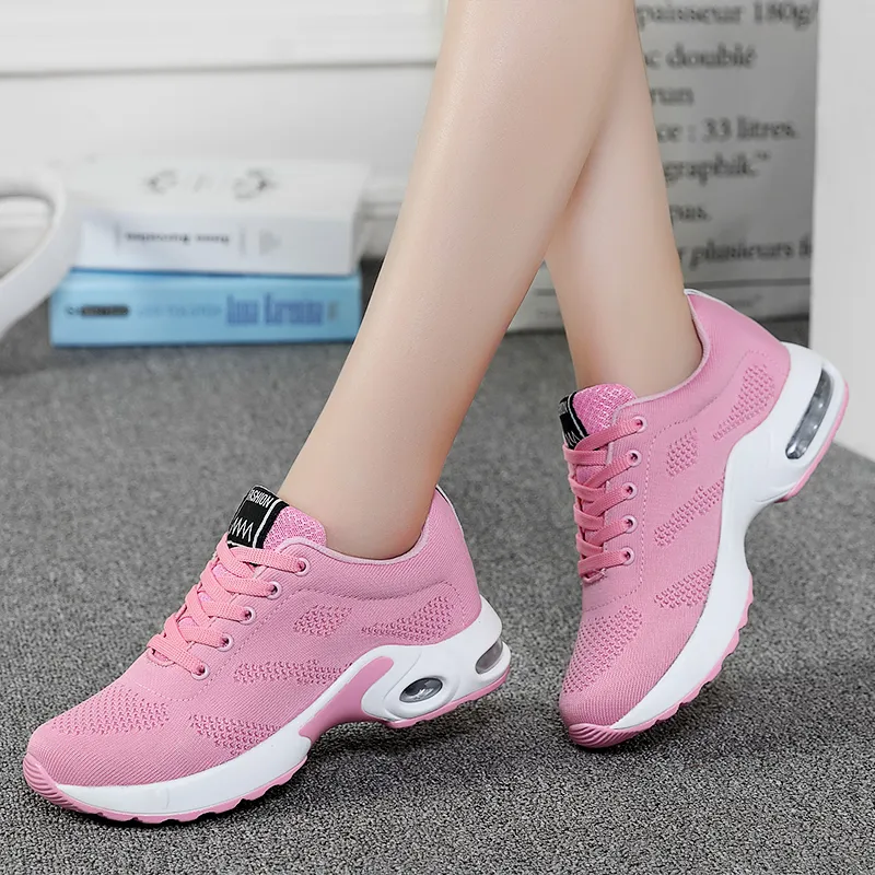 Trainers Ladies Casual Mesh Sneakers Pink Women Flat Lightweight Soft Breathable Footwear Basket Running Shoes Plus Size_voghion.com