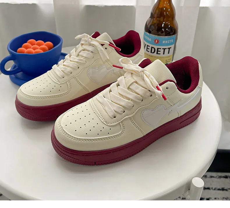 Thick Soled Low Cut Round Toe Board With Mesh Breathability Retro Casual Comfort Anti Slip Wear Resistant Sports Shoes_voghion.com