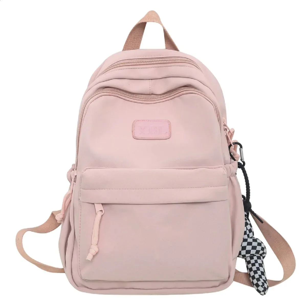 Large capacity casual waterproof nylon backpack fashionable elementary and middle school student bag 240820_voghion.com