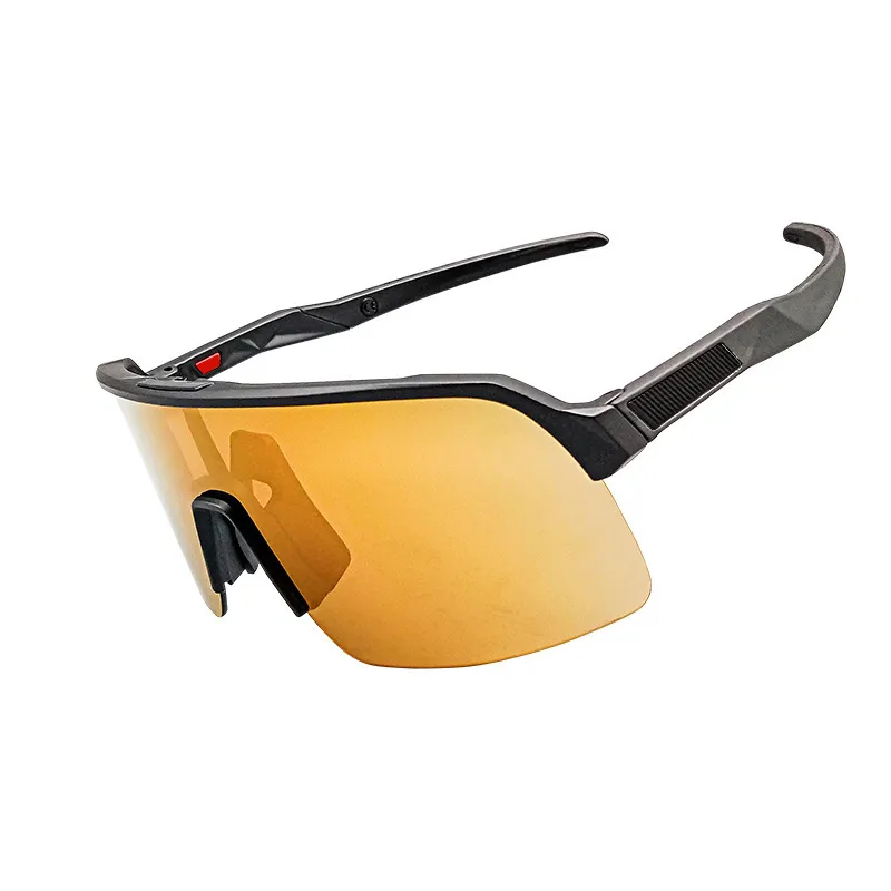 Men's Sport Sunglasses Polarized Half Frame Black Outdoor Eyewear_voghion.com