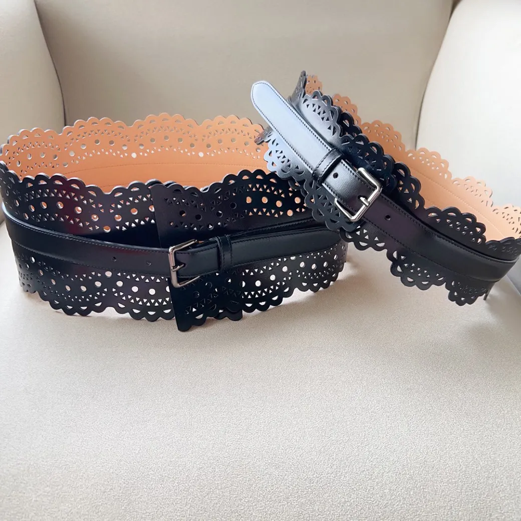 Cinture Moda Donna Scava Fuori Fiore Intagliato Regolabile Ampia Cintura Abito Banchetto Decor Cinture Larghezza 7 cm 12 cm di Altezza_voghion.com