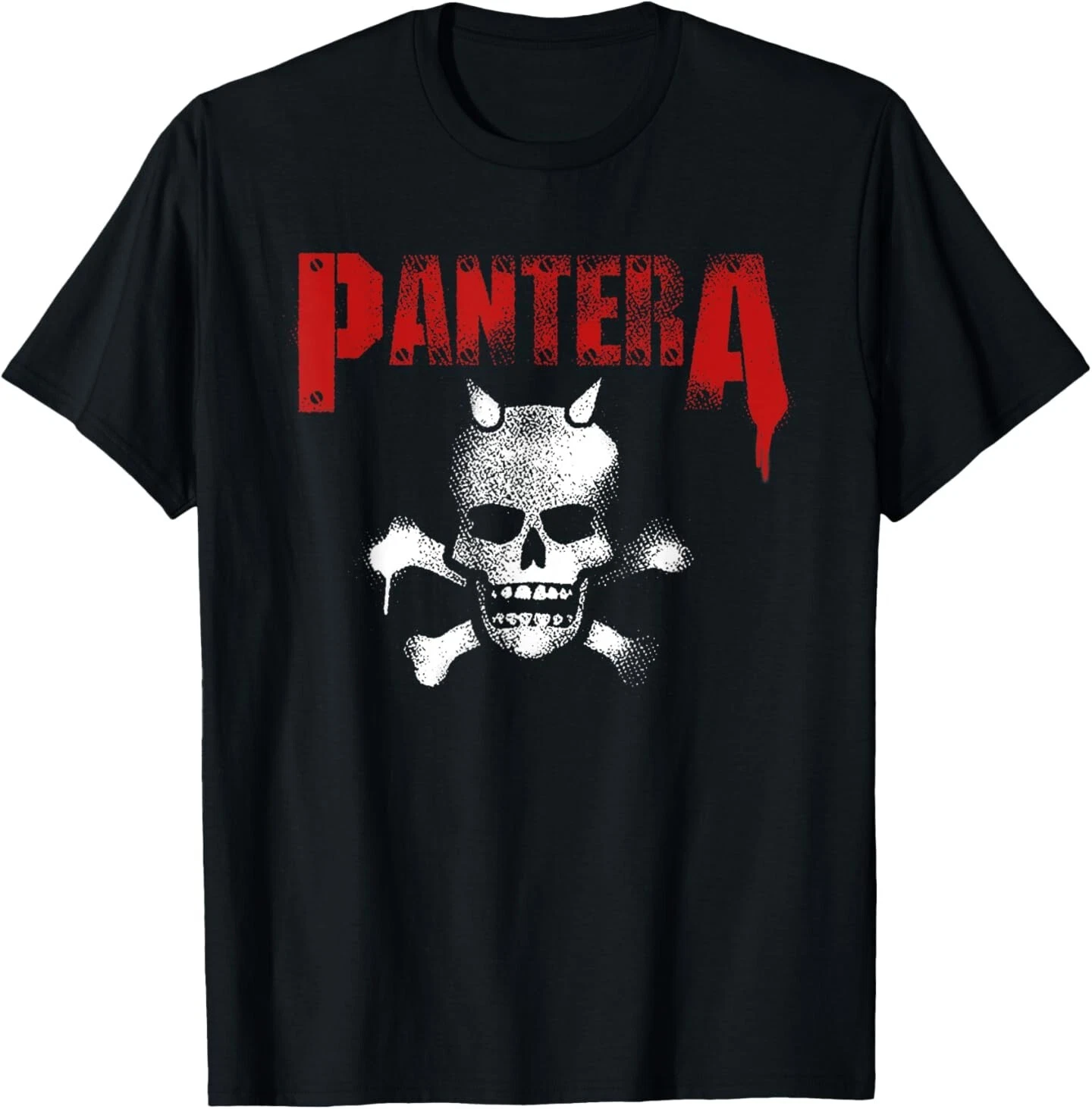 T-shirt pantera ufficiale con teschio cornuto per uomo e donna_voghion.com