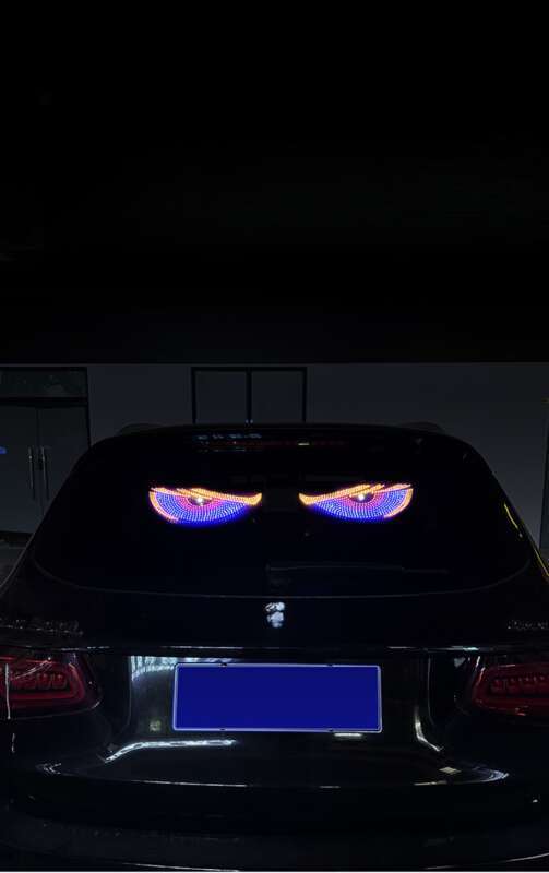 Nová samolepka na auto značky LED ďábel Dynamic Eye DIY Vodotěsná obrazovka displeje Truck Dekorativní světlo_voghion.com