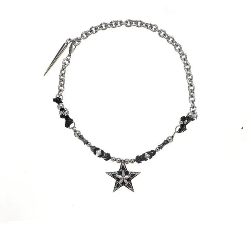 Kettingen Japanse subcultuur Y2k meteoriet ster awn ontwerp high-end super harde kern neutrale punk ketting vrouwelijk_voghion.com