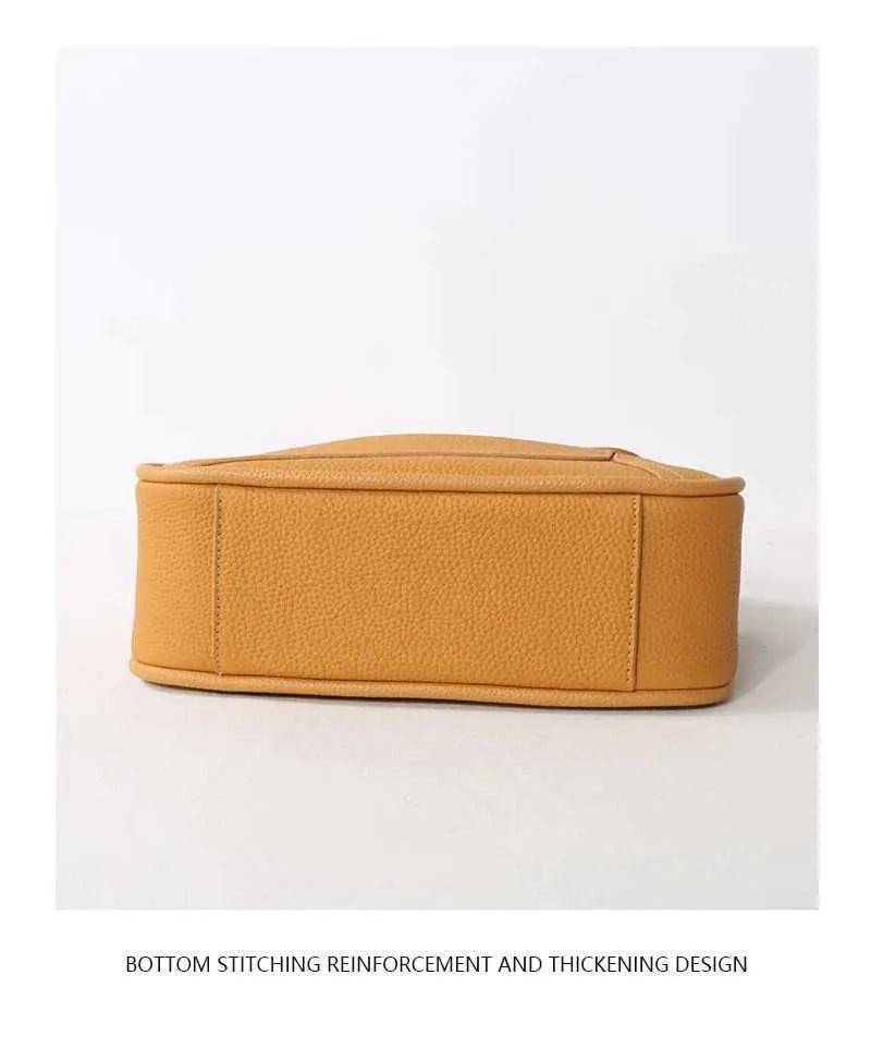 Famicare Borsa da donna in vera pelle di vacchetta Piccola borsa da donna a tracolla Borsa da pranzo con design geometrico Borsa a tracolla Messenger_voghion.com