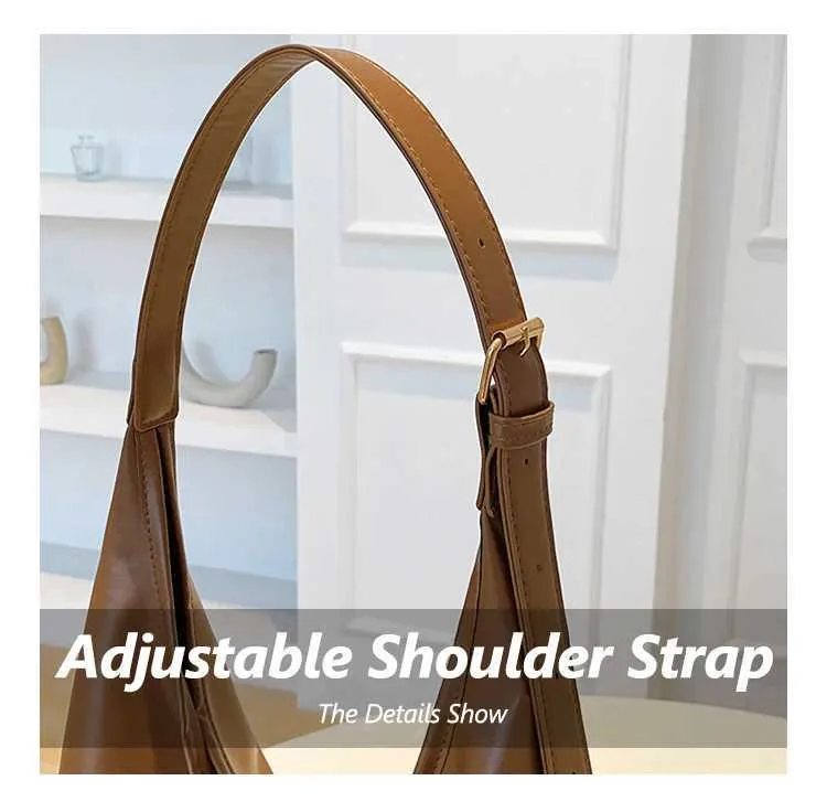 Borsa a tracolla alla moda per donna con fibbia dorata minimalista e tracolla regolabile, borsa da donna Handba241211_voghion.com