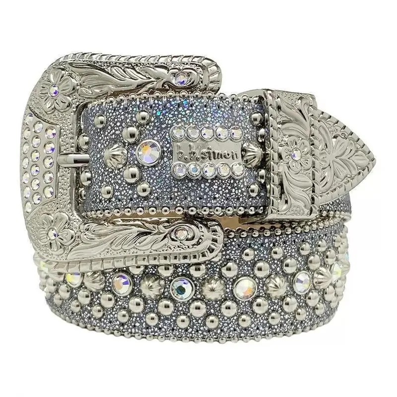 Retro Leder Herren 2024 Gürtel Elegante Diamant Moderne Kreative Taille Breite Cinturones Femme Multi Styles Vollkristall Bb_voghion.com