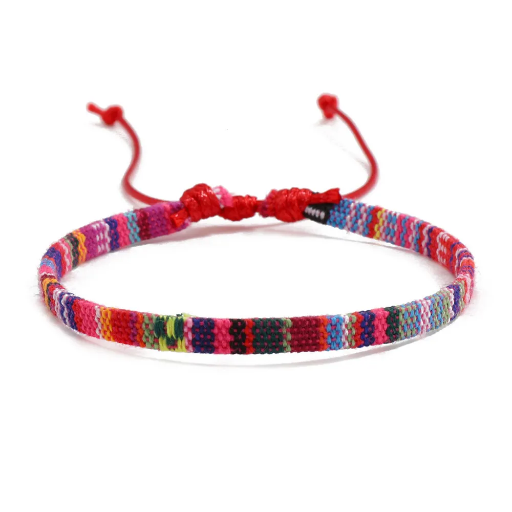 Gewebtes Stoffarmband Ethno Stil Vintage Boho Nepal Armschmuck_voghion.com