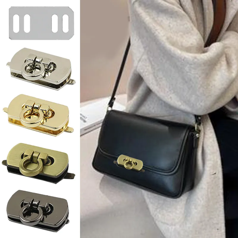 Chiusura a torsione con chiusura a scatto rettangolare in metallo per borse da donna in pelle, borse a tracolla, portamonete fai da te, accessori per portafogli_voghion.com