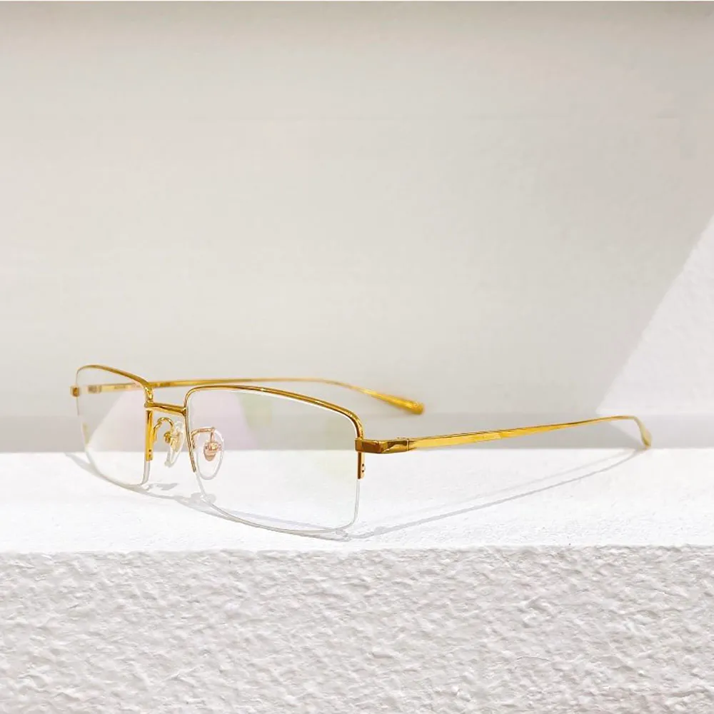 designer sunglasses Women men Titanium Eyeglasses frames Full Frame Mixed Color Golden Ornamental eyewear accessories_voghion.com