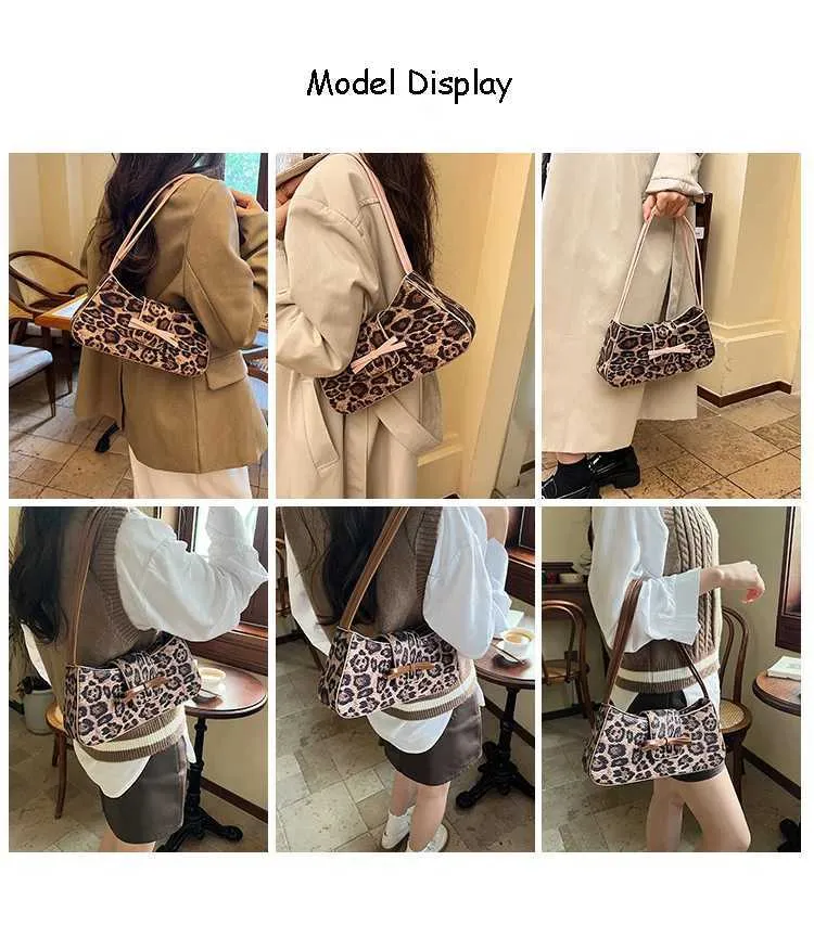 Vintage Leopard Print Shoulder Bag For Women Soft Pu Leather Handbag_voghion.com
