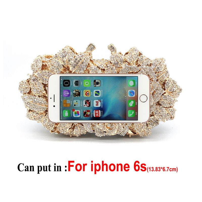 Amiqi Meerjungfrau Party Handtasche für Damen, Diamanten, helles, festes Muster, klares Abendessen, Metallrahmen,_voghion.com