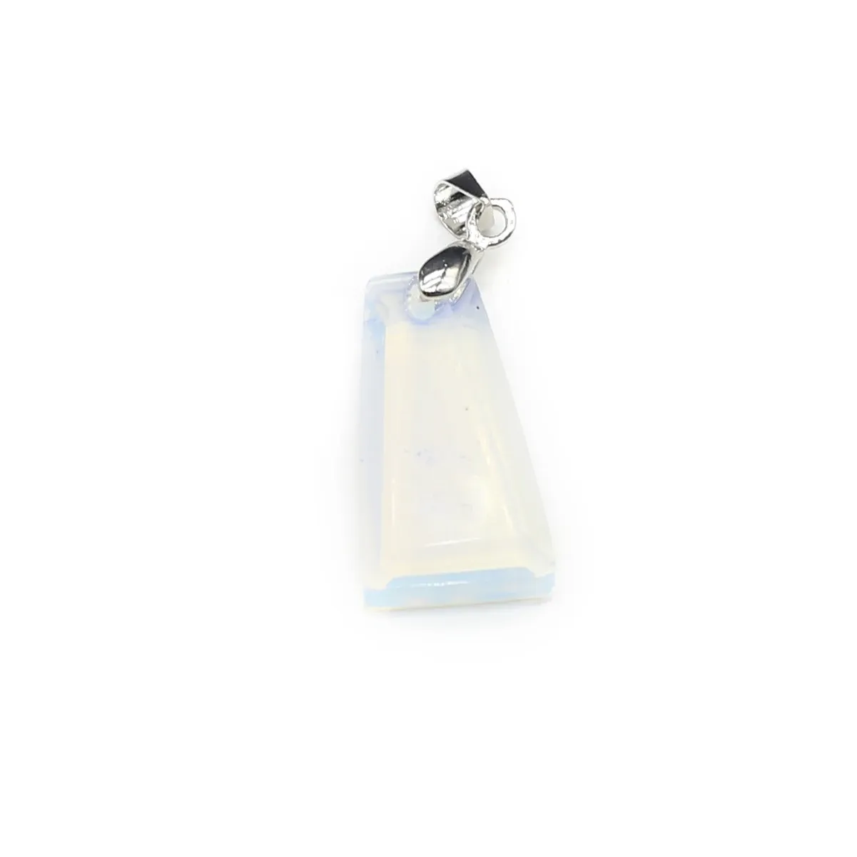 Collane con ciondolo 10 pezzi all'ingrosso pietra naturale quarzo rosa agata trapezoidale creazione di gioielli fai da te collana orecchini_voghion.com