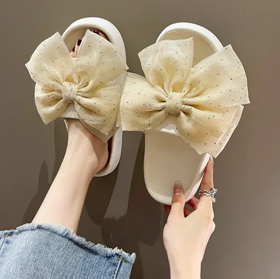 Sandálias francesas femininas de sola grossa, antiderrapantes, com sola macia, para áreas externas e para casa, chinelos baixos, tamanho_voghion.com