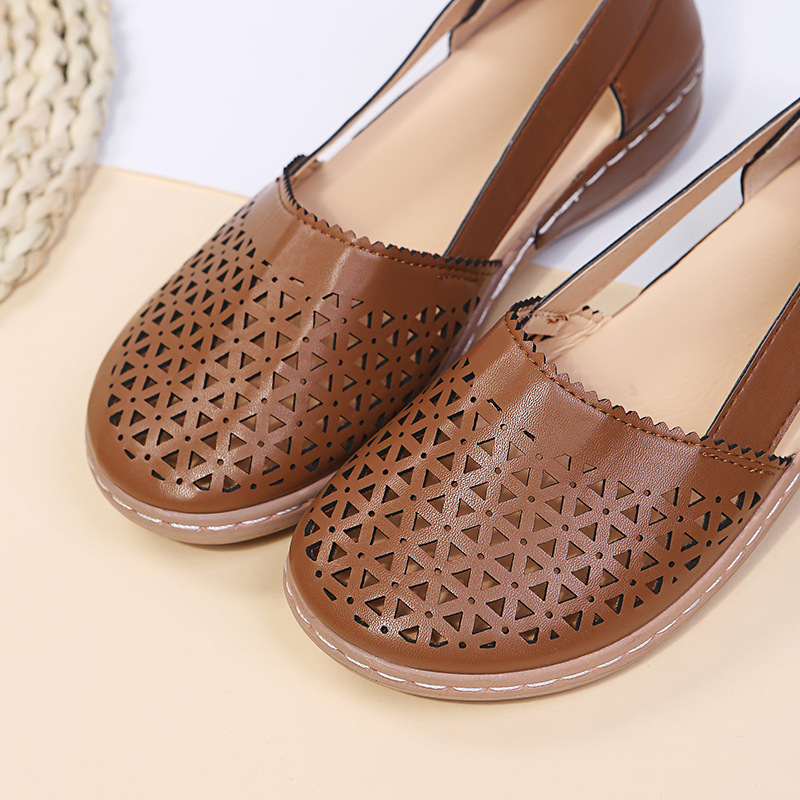 Modische, lässige, perforierte Schuhe für Damen_voghion.com