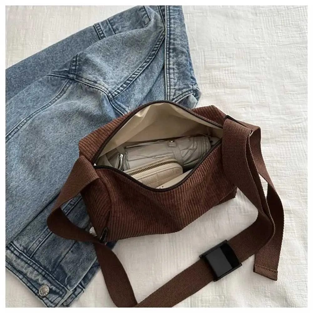 Genți de mână pentru femei, genți de umăr din catifea reiată, culoare solidă, tip messenger, tip crossbody, genți de mână pentru machiaj și ruj, C241216_voghion.com
