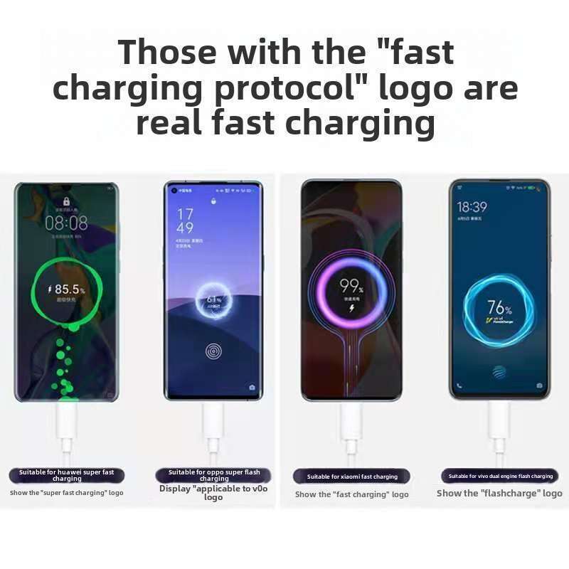 Typec Data Android-telefonkabel, velegnet til Huawei 5A Superhurtig opladning, Xiaomi VIVO/OPPO Flash-opladning_voghion.com