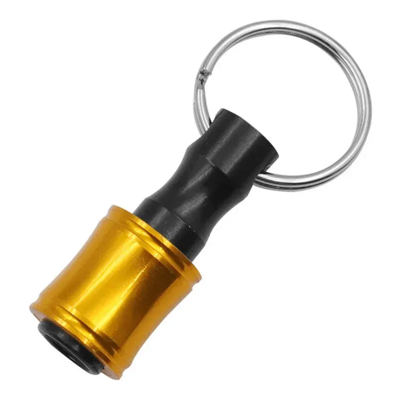 1/4inch Hex Shank Aluminum Alloy Screwdriver Bits Holder Extension Bar Drill Screw Adapter Quick Release Keychain Easy_voghion.com