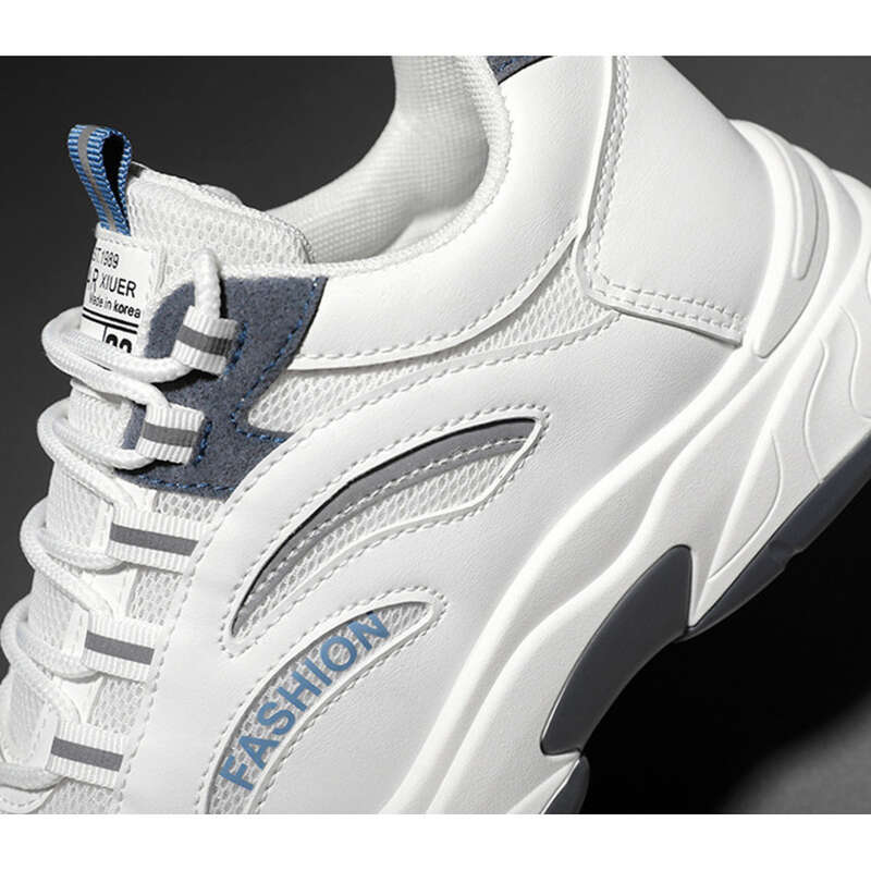 Scarpe casual da papà con aumento dell'altezza bianche, nuove, traspiranti, sportive, alla moda e versatili, da uomo_voghion.com