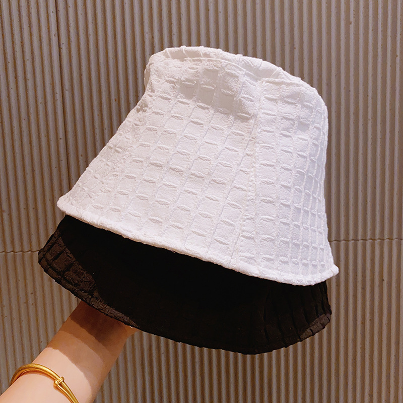 Black Fisherman Women's Spring/Summer Korean Edition Versatile Sun Protection UV Sunshade Covers Face, Bucket Hat Tide_voghion.com