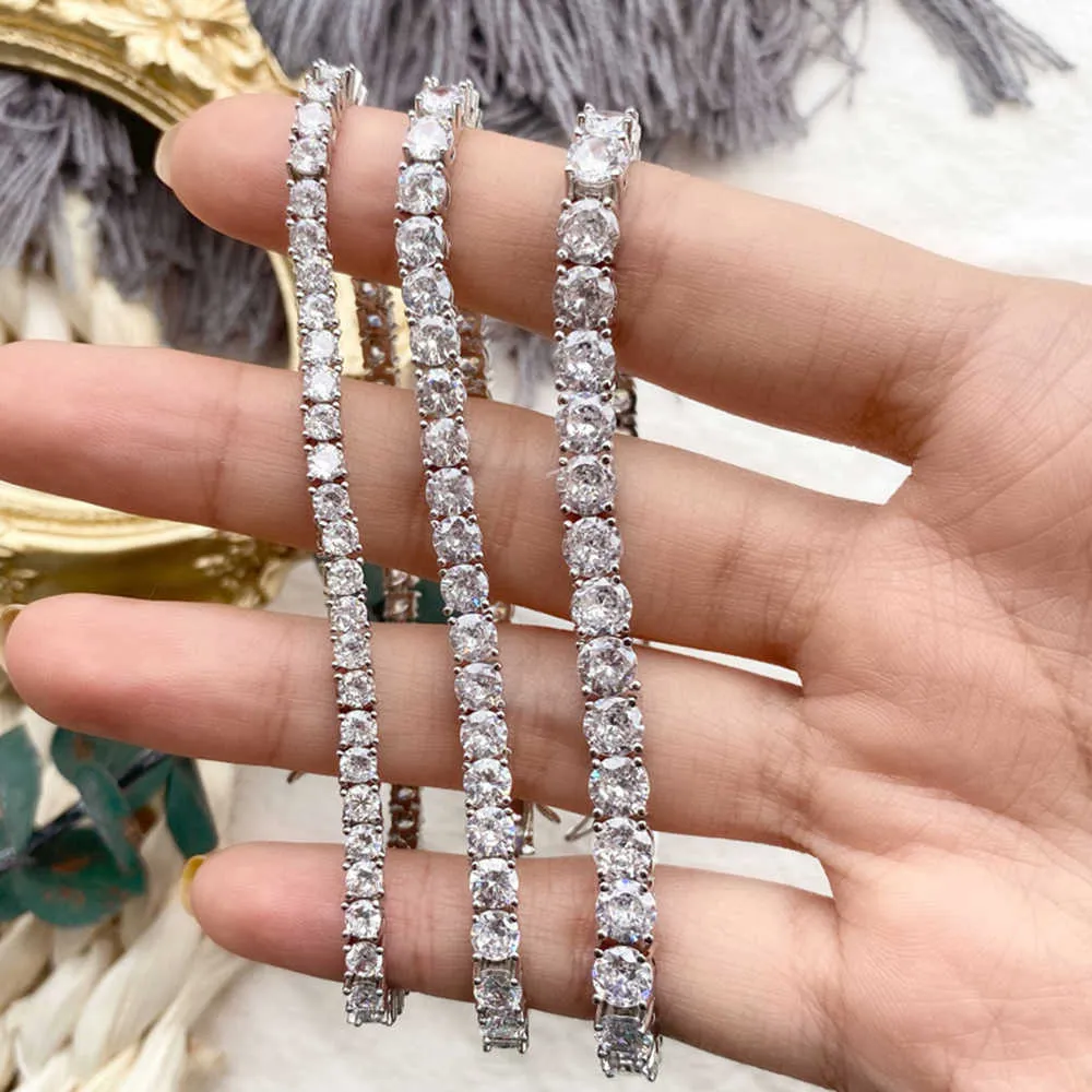 Cubic Zirconia Tennis Bracelet Gold Plated Bangle For Women_voghion.com
