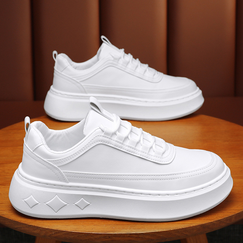 Spring new breathable trendy and versatile thick soled sports casual board shoes, men's shoes