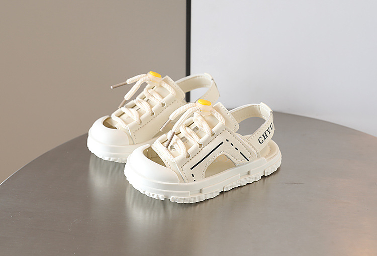 Children's Baotou Half Sandals 2022 Summer Anti Kick Boys Beach Women's Korean Soft Sole Walking Shoes_voghion.com