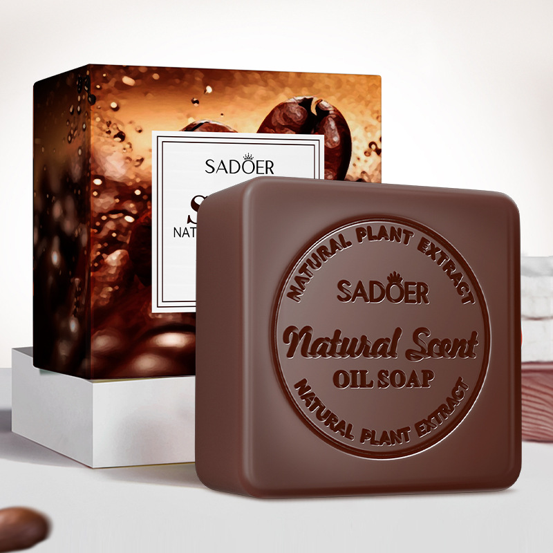 SADOER Natuurlijke koffie etherische olie voor het reinigen van het lichaam, universele handgemaakte zeep_voghion.com