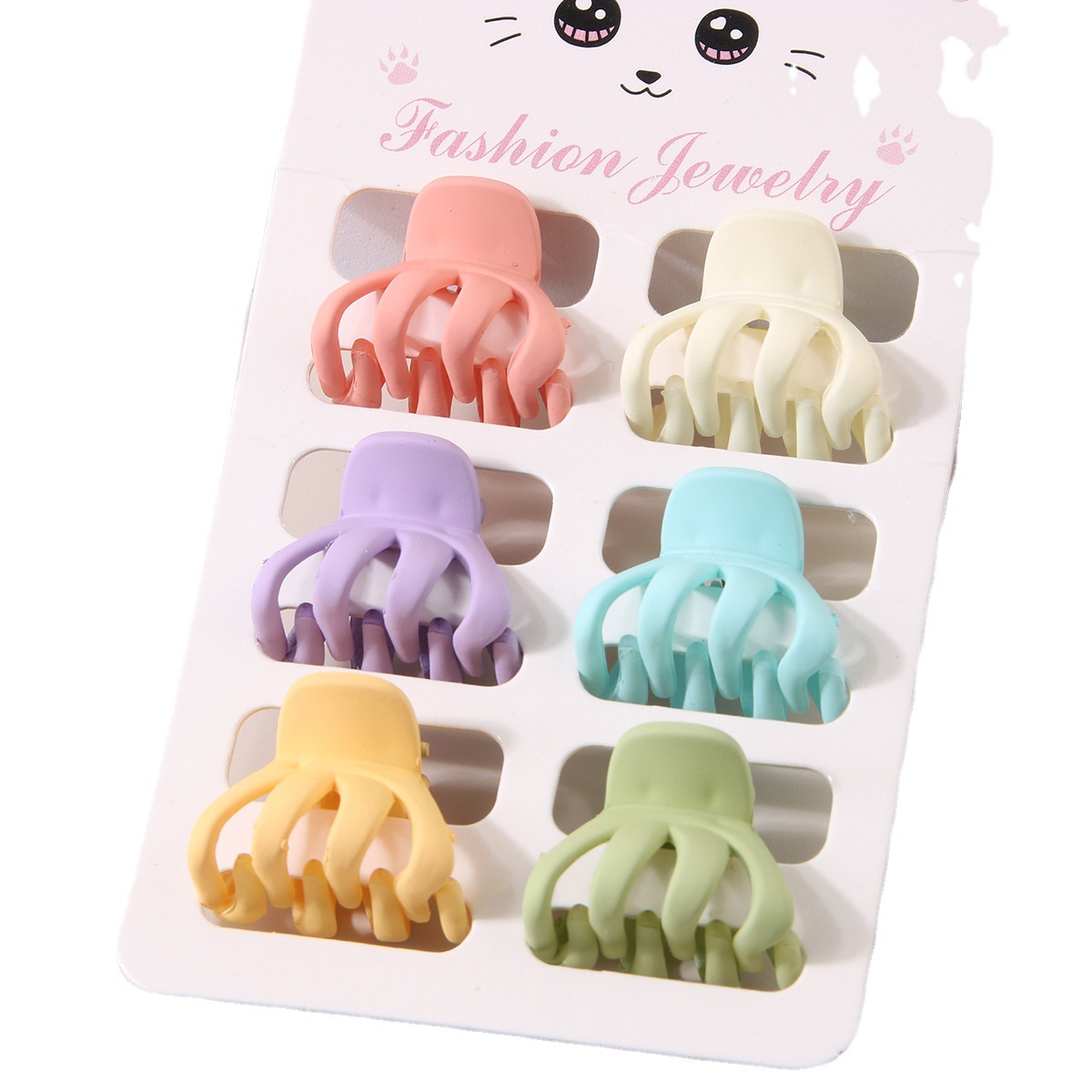 [Six-piece set of bright colored bangs side clips, about 2.5CM in size] Fashionable commuting women's hair accessories_voghion.com