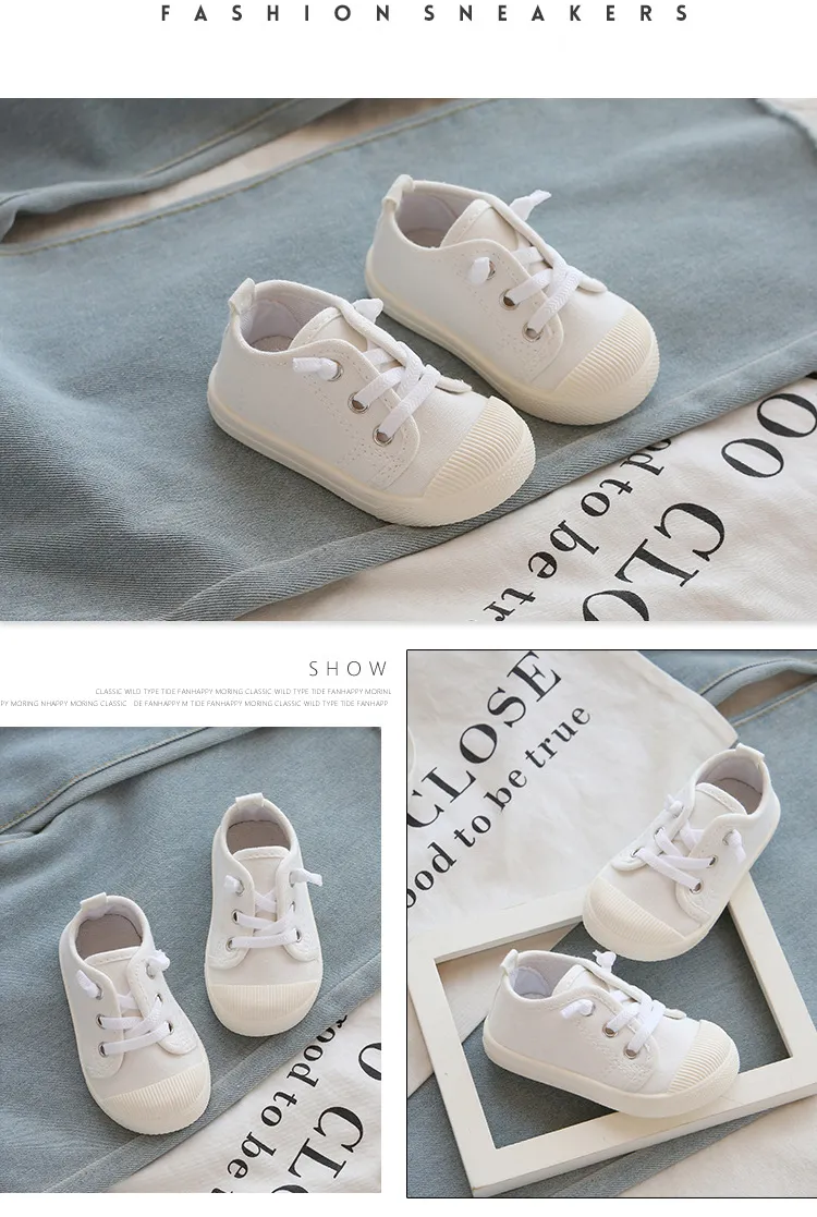 Boys Sneakers Girls Tennis Lace-up Children Footwear Toddler Yellow Chaussure ato Casual Kids Canvas Shoes Sizes_voghion.com