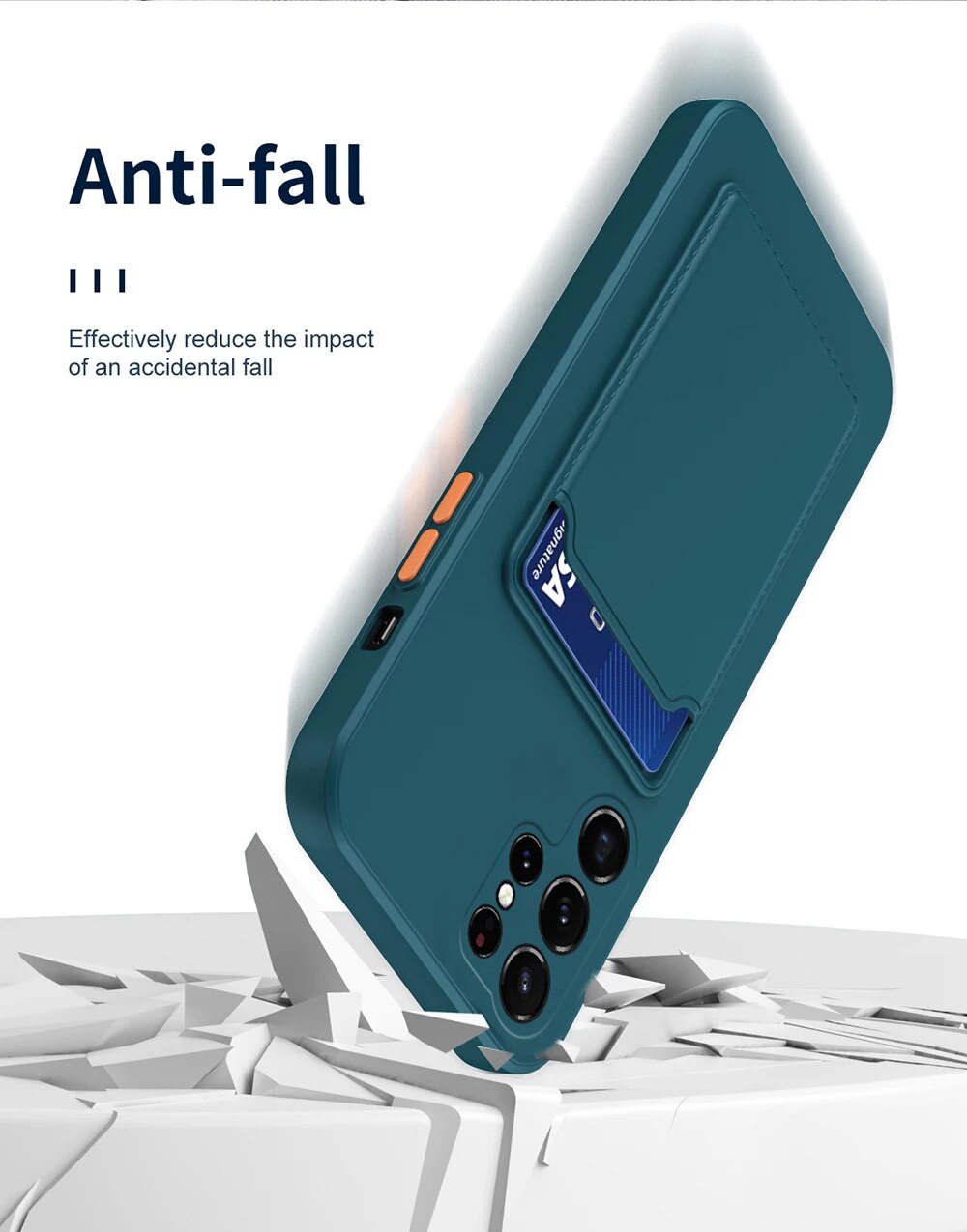 Funda de silicona color caramelo para Samsung Galaxy S24 Ultra con ranura para tarjetas y ranura para tarjetas para Samsung S24 Plus, S24 Ultra y S 24 5G_voghion.com