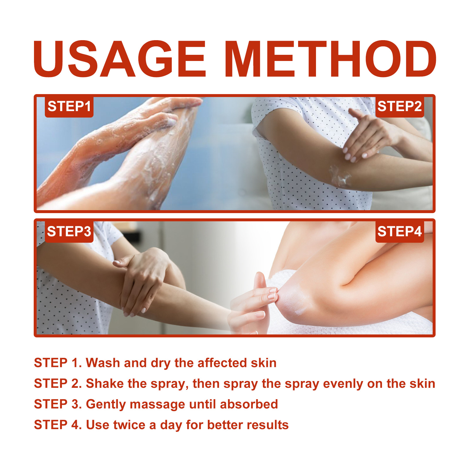 EELHOE Dorn Hautpflege zu reinigen Cutin Melanin Reparatur Achselgelenk schwarz und weiß Spray_voghion.com